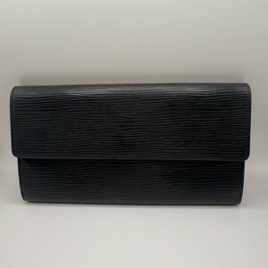Black Epi Louis Vuitton long wallet